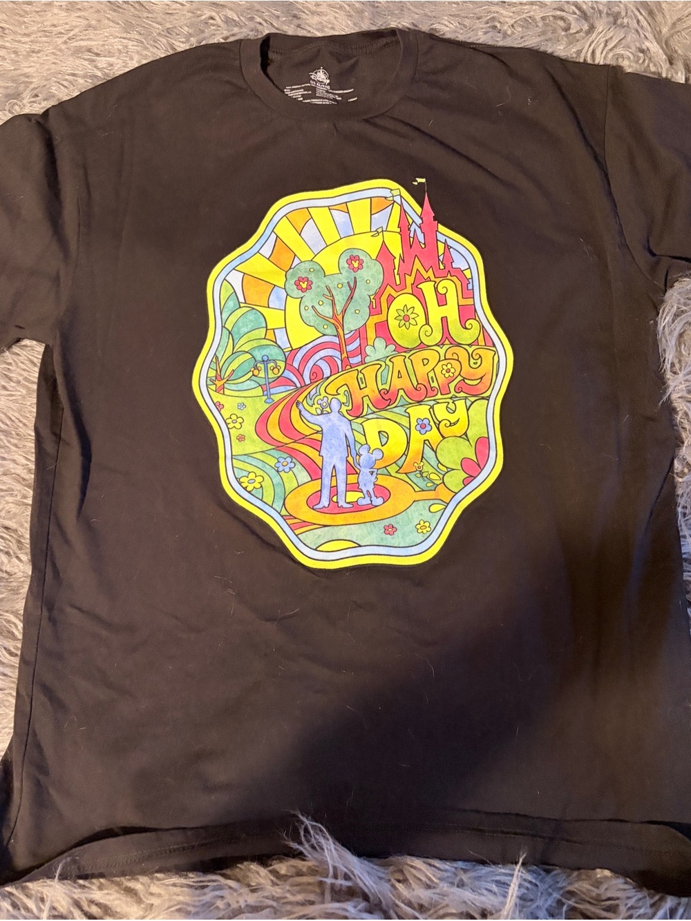 Disney parks women’s  graphic Tee with Colorful 'Oh Happy Day' Design